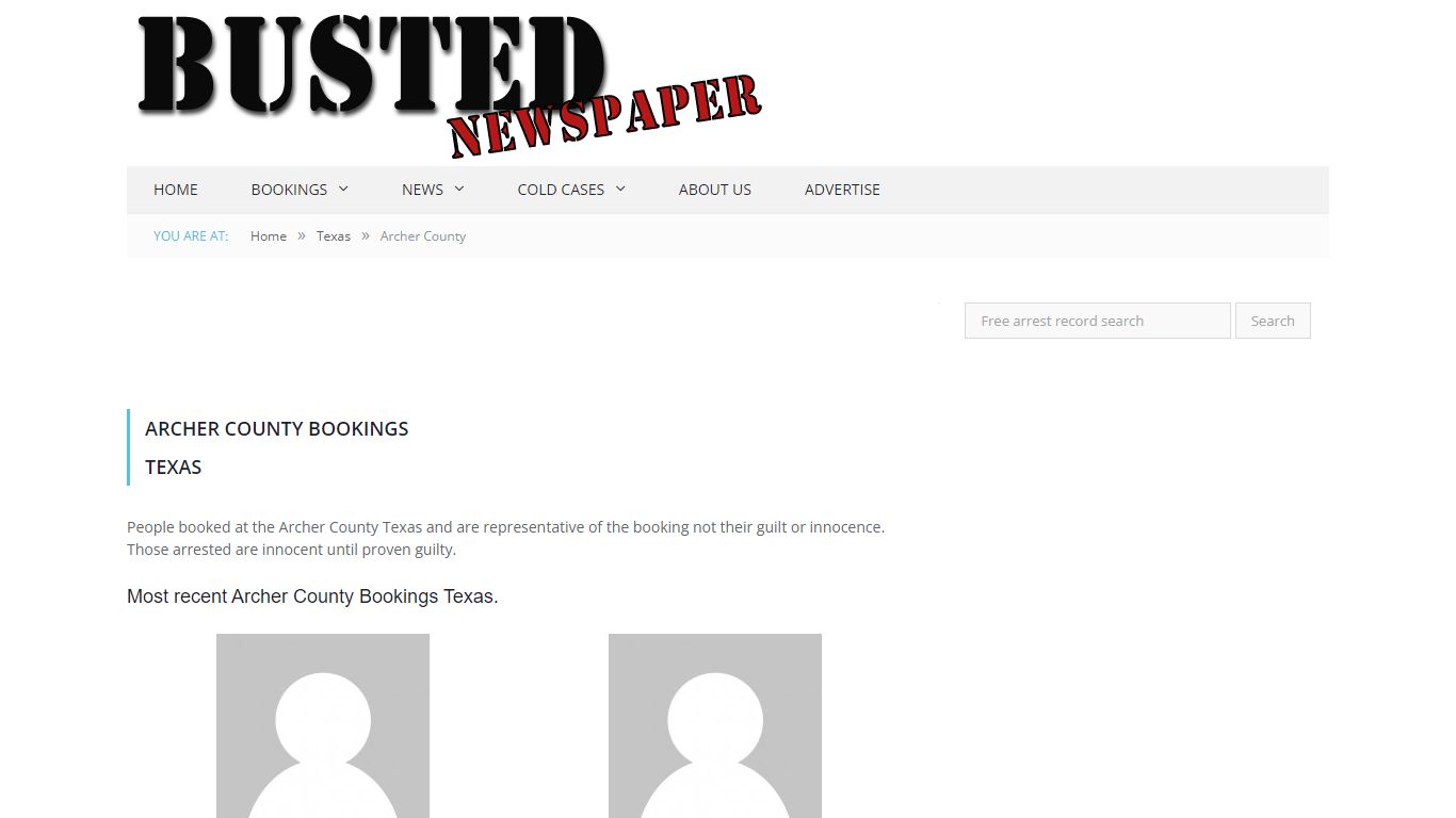 Archer County, TX Mugshots - BUSTEDNEWSPAPER.COM